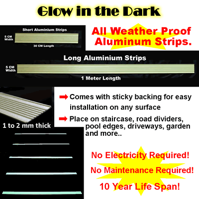 photoluminescent aluminum stair nosing